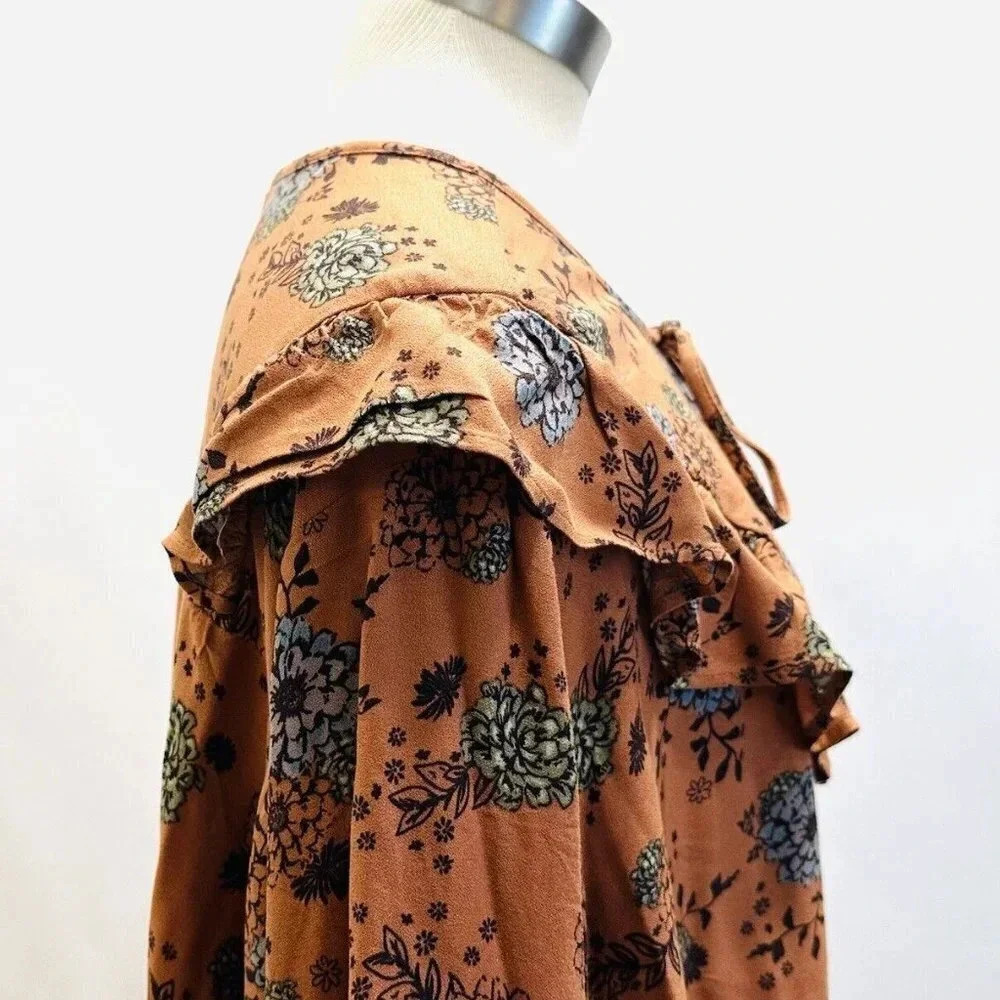 NWT SONOMA Women Long Sleeve Pull Over Keyhole Round Neck Floral  Shirt Size 3X - Picture 6 of 13
